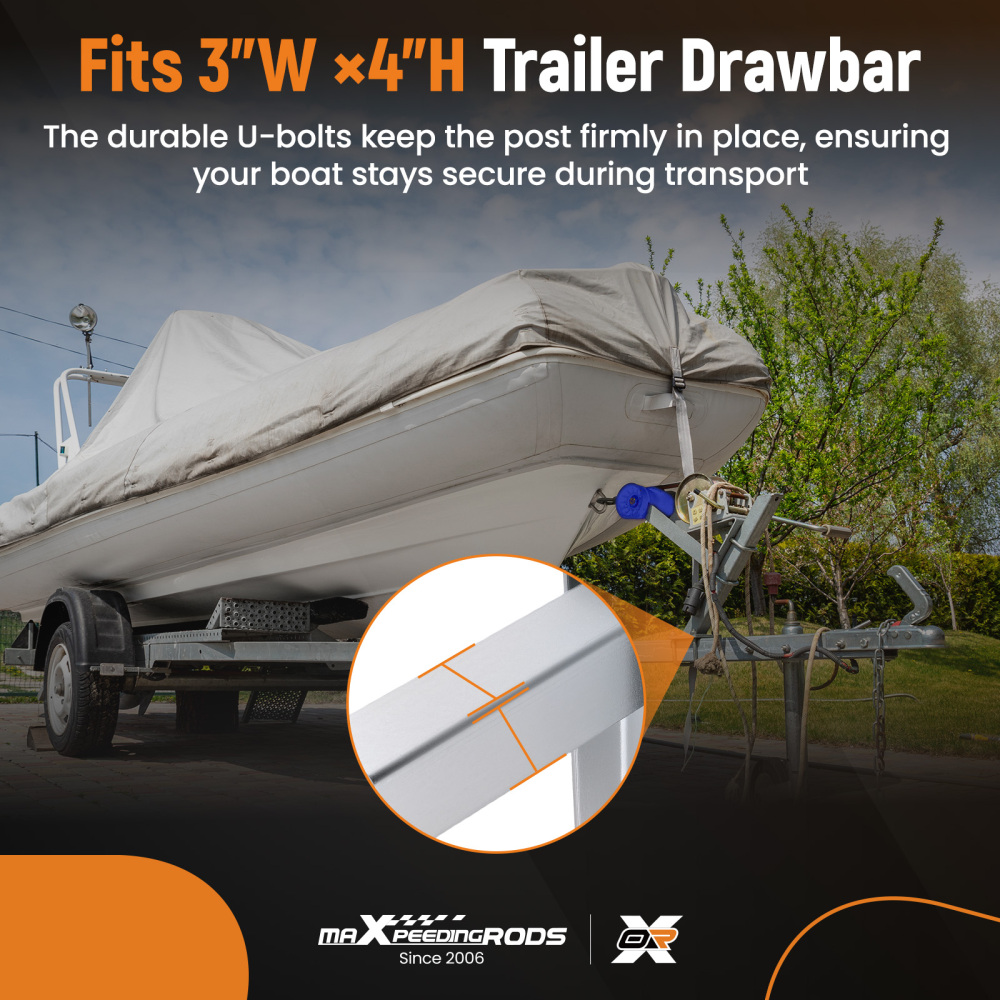 Adjustable Boat Trailer Winch Stand With Roller Universal Galvanized