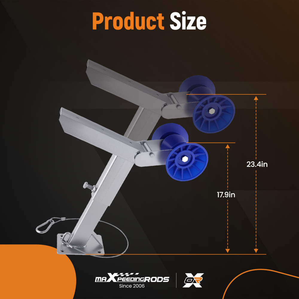 Adjustable Boat Trailer Winch Stand With Roller Universal Galvanized