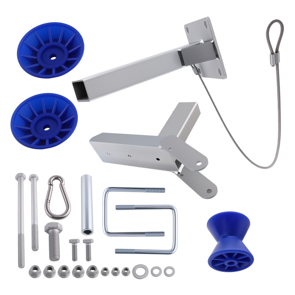 Adjustable Boat Trailer Winch Stand With Roller Universal Galvanized