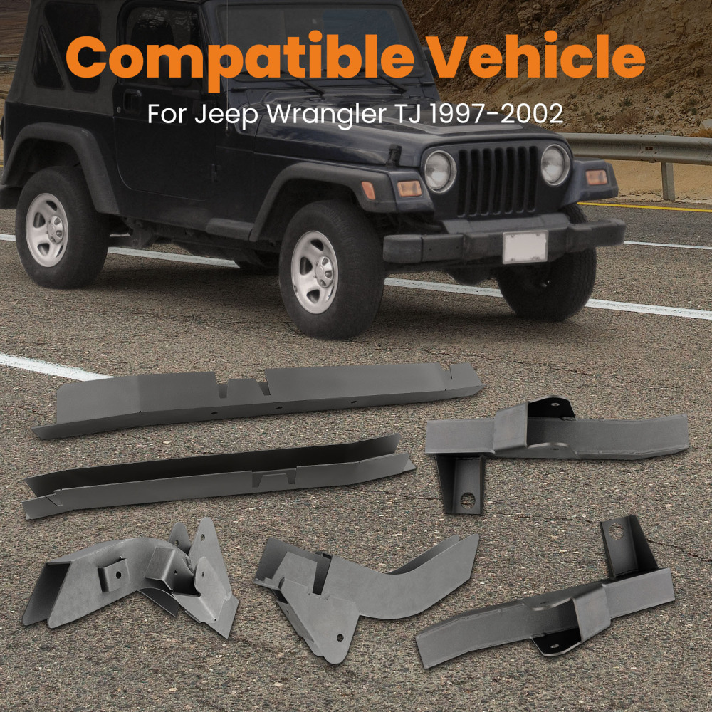 Frame Rust Repair Full Set Compatible For Jeep Wrangler TJ 97-2002 Heavy Duty steel