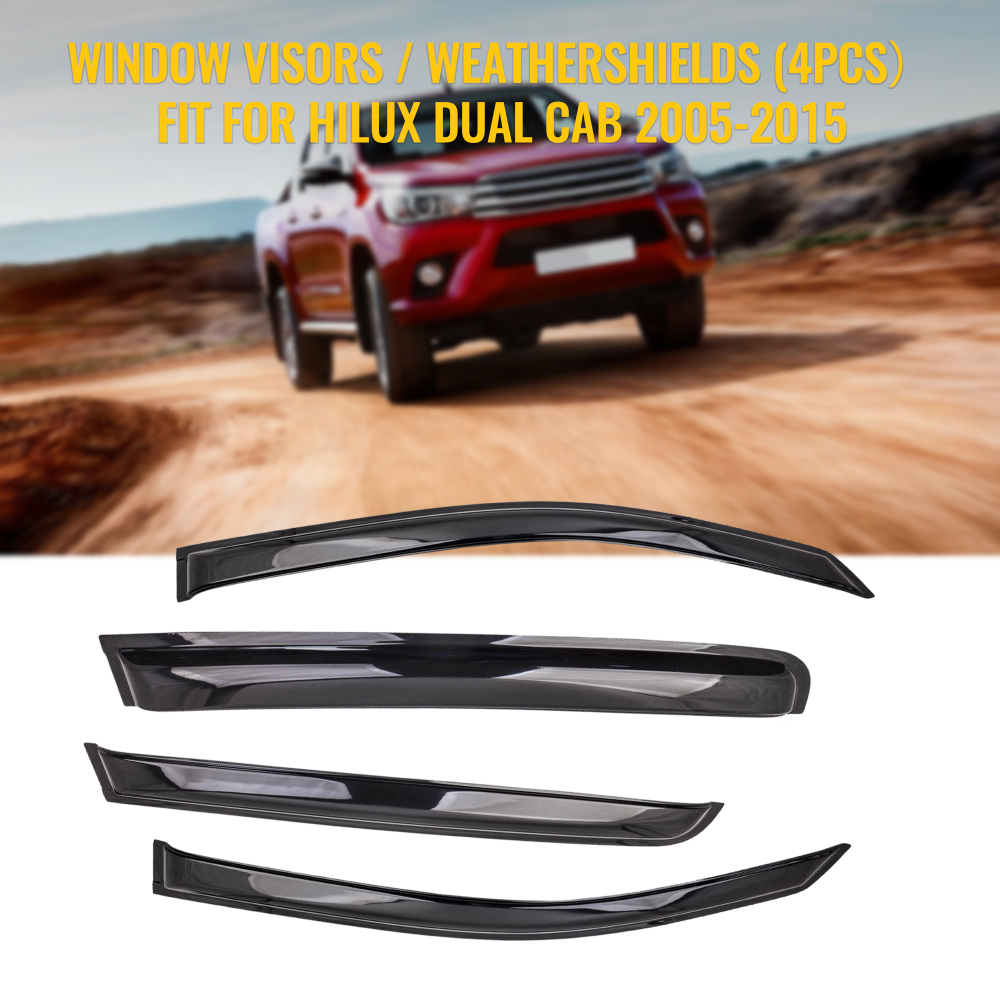 2005-2015 compatible for Toyota Hilux Weathershields Window Visor Weather Shield 4pcs
