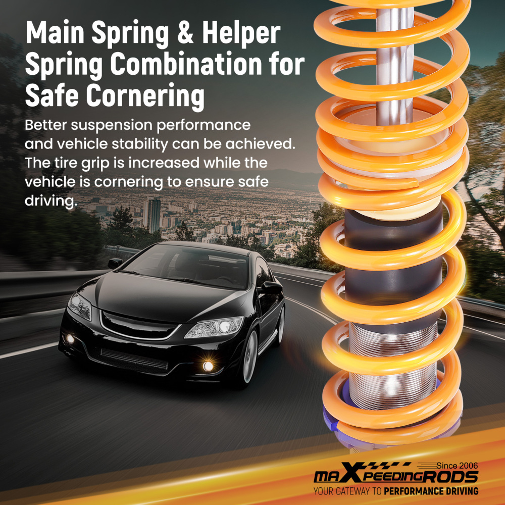 MaXpeedingrods Comfort 1 Coilovers Lowering Shock compatible for BMW 3-Series E36 RWD