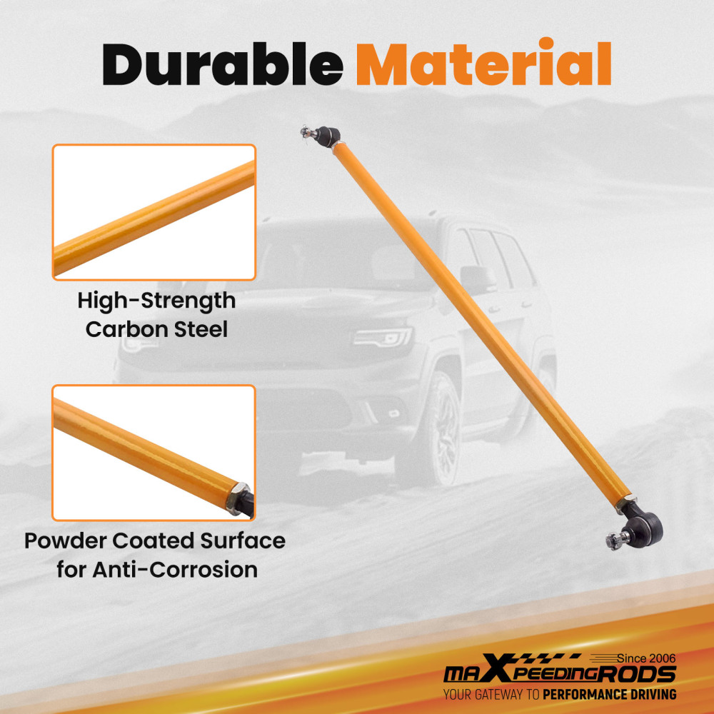 Adjustable Drag Link Heavy Duty compatible for Nissan Y61 GU compatible for Patrol 4WD Steering Arm Rod suspension arms