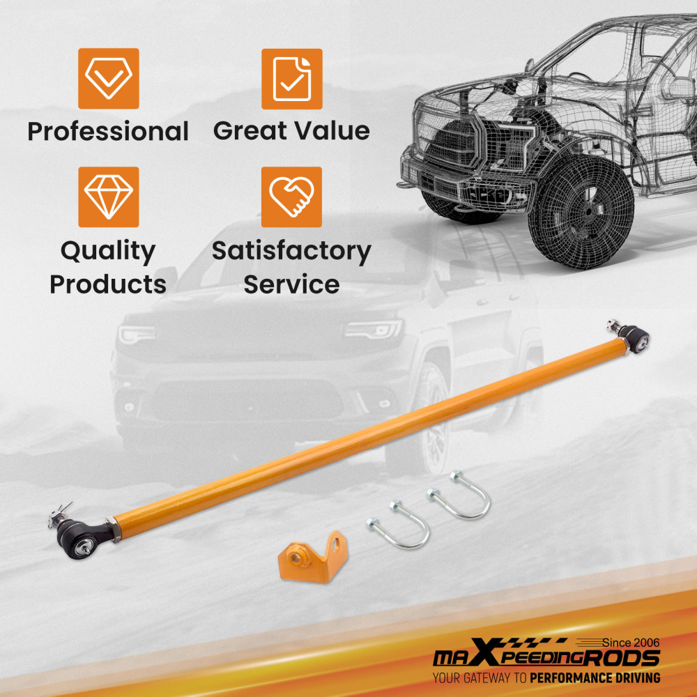 Adjustable Drag Link Heavy Duty compatible for Nissan Y61 GU compatible for Patrol 4WD Steering Arm Rod suspension arms