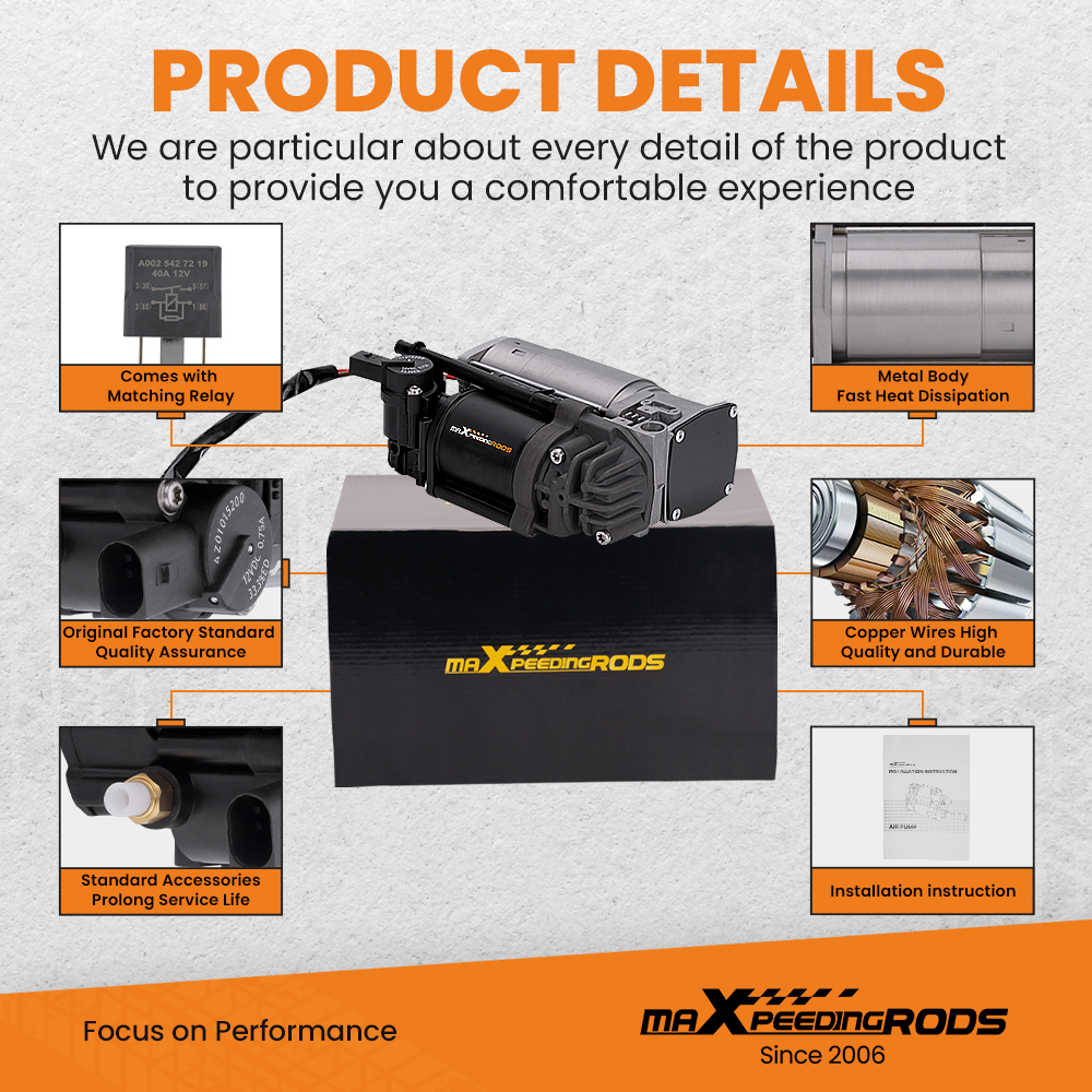 Air Suspension Compressor Pump compatible for Mercedes W212 E63 E550 E350 CLS550