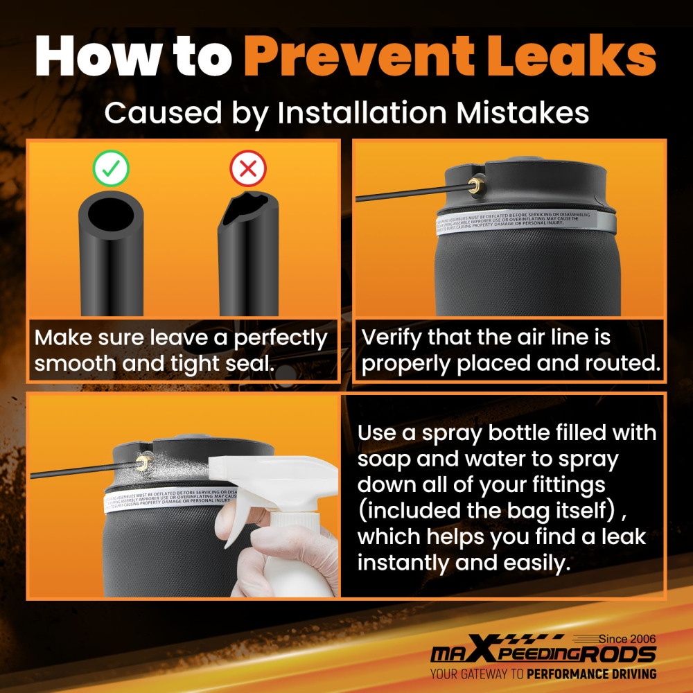 Air Suspension Strut Shock Spring Bags Compatible for Mercedes W164 ML - GL Class Rear