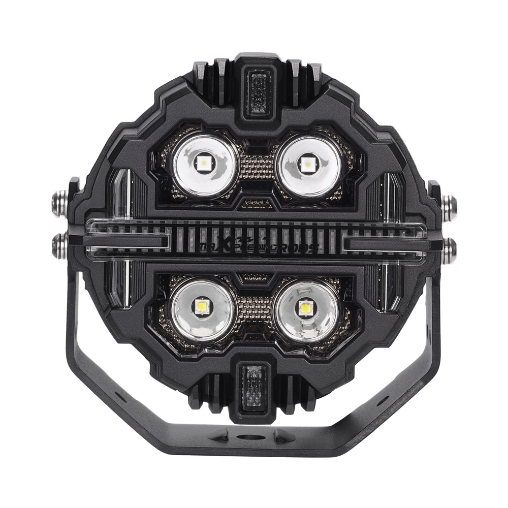 5inch 212W LED Driving Lights Spot Beam RGB DRL Round Pod Lamp compatible for White 6000K IP68