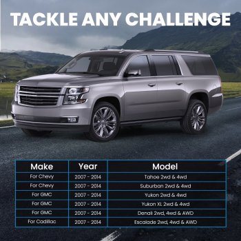 2 Front 4 Rear Drop Spindle Lowering Kit compatible for Chevy Tahoe GMC Yukon 2007-2014