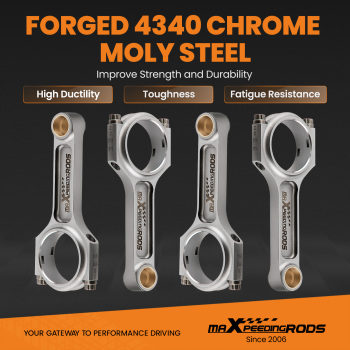 I-Beam Connecting Rods+ARP Bolts compatible for ACURA INTEGRA GSR B18C1 / TYPE-R ITR B18C5