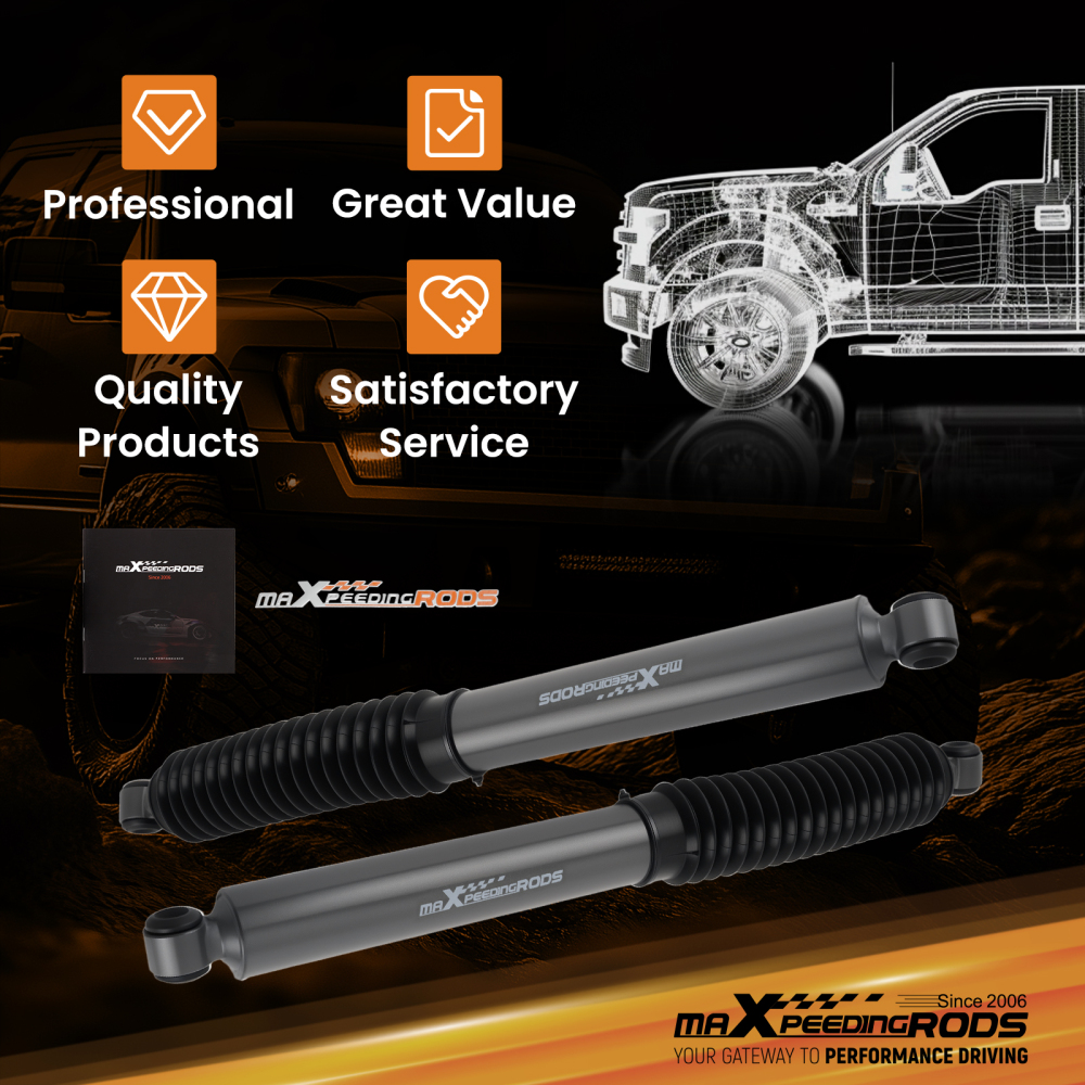 Rear Lift Shocks 2-5.5 compatible for Toyota Tacoma 2WD 4WD 1995-2004 Nitrogen Charged