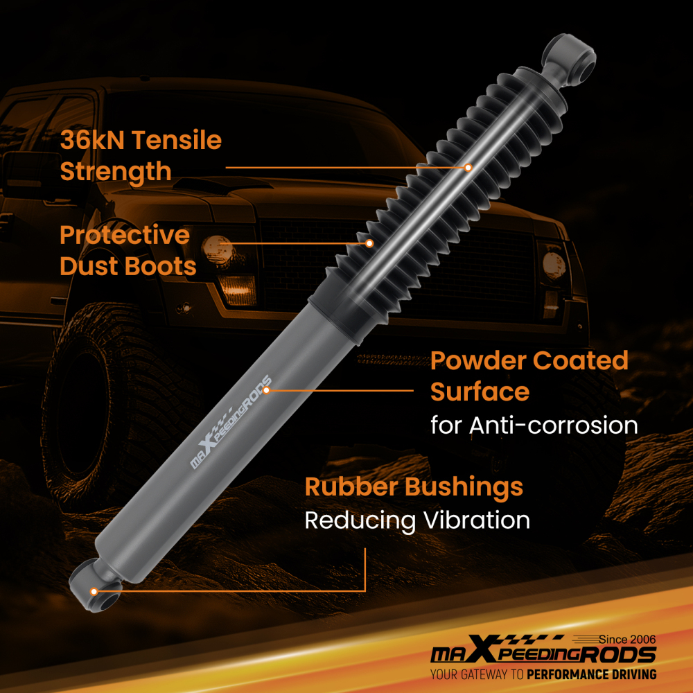 Rear Lift Shocks 2-5.5 compatible for Toyota Tacoma 2WD 4WD 1995-2004 Nitrogen Charged