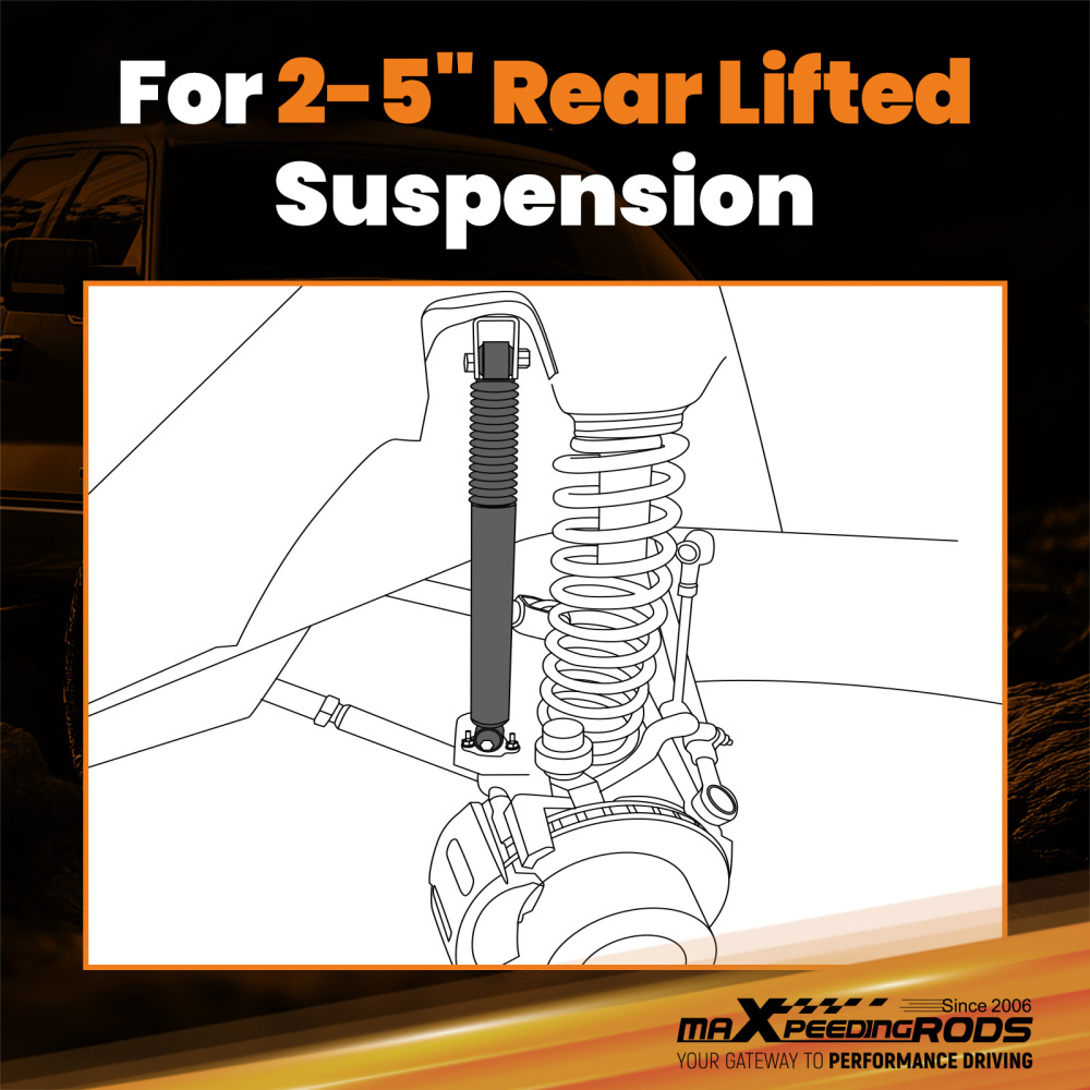 Rear Lift Shocks 2-5.5 compatible for Toyota Tacoma 2WD 4WD 1995-2004 Nitrogen Charged