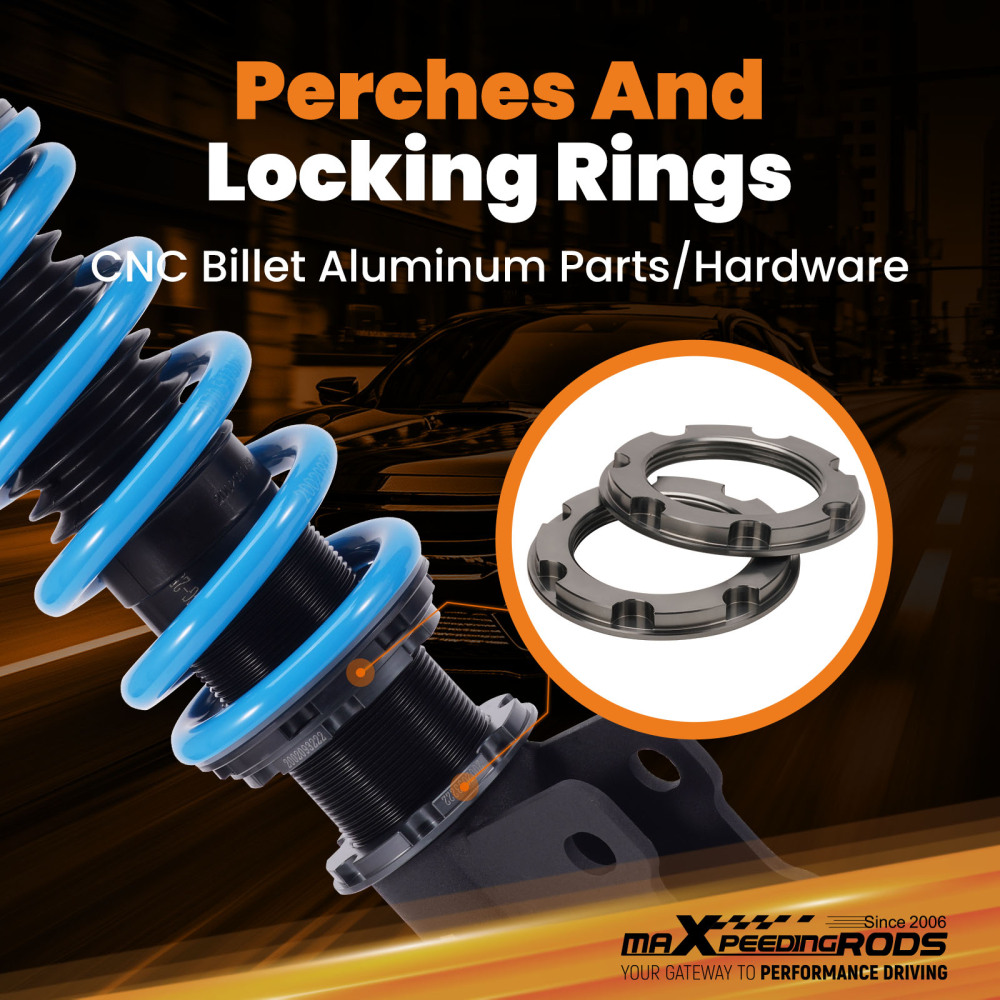 24 Ways DamperHeight Adjustment Coilover Compatible For Nissan S14 Silvia 1994-1998 Lowering Kit