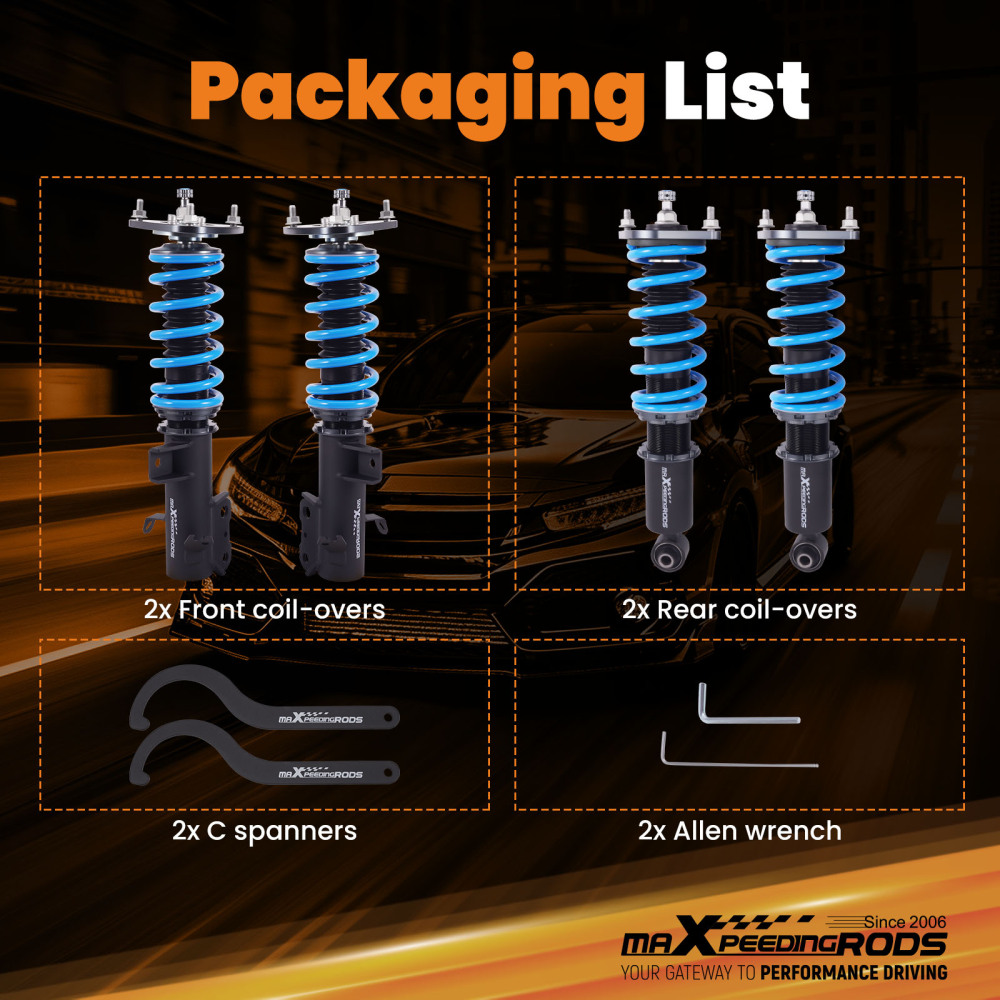 maXpeedingrods T6 lowering Coilover Kit Compatible for Subaru Impreza Sport / Base trims 2017 - 2023