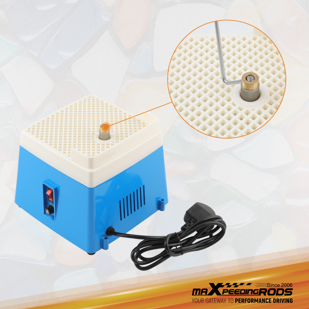 maXpeedingrods Automatic Water Stained Glass Grinder with Custom British Plugs DIY Desktop Grinding Machine 220V