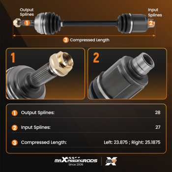 Front Pair CV Axle Assembly For Honda CR-V Auto Trans 1997 98 99 00 2001