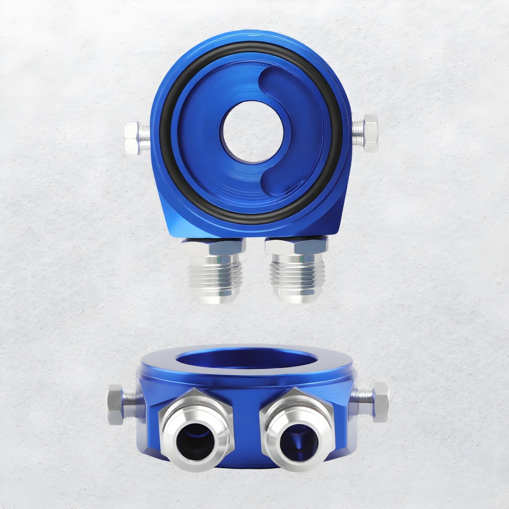 01EGD006BBL 19 Row 10AN Universal Engine Transmission Oil Cooler+Filter Adapter