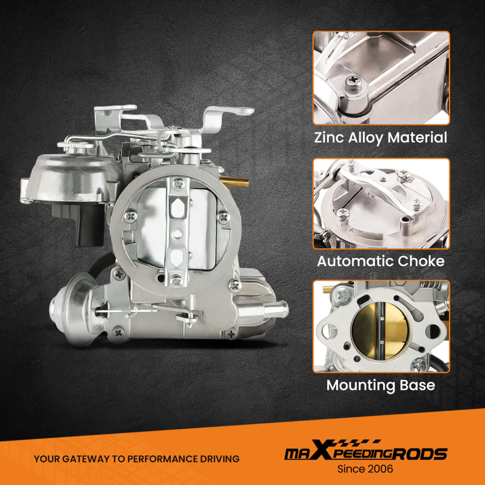  1-Barrel CarburetorCarb compatible for Chevrolet Chevy compatible for GMC L6 engines 4.1L 250 4.8L 292 EngineW/ Choke Thermostat 7043014 7043017 