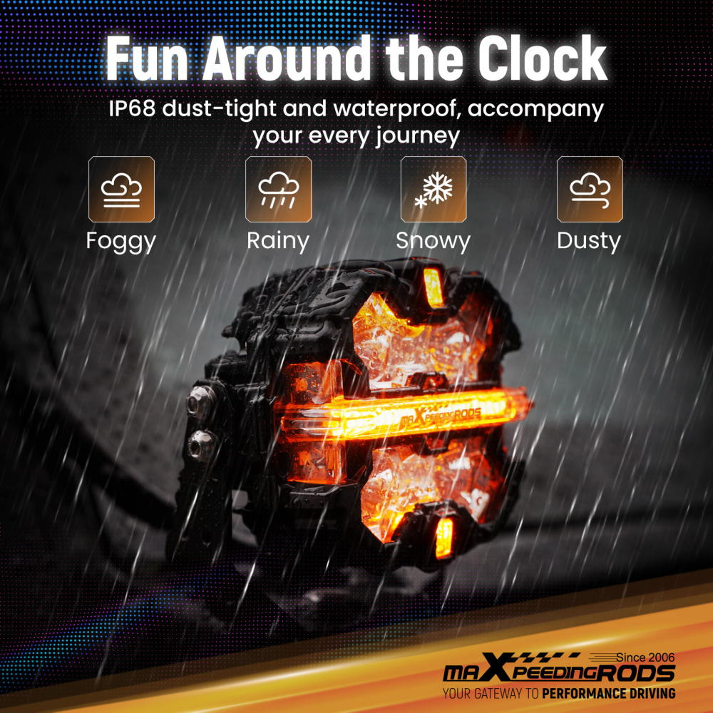 Maxpeedingrods 3.5inch 160W LED Light Pods for Universal Driving Auxiliary Use