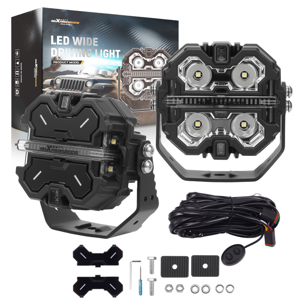 3.5 160W LED Pod Light Spot Beam DRL For Truck compatible for White Amber Side Shooter IP68