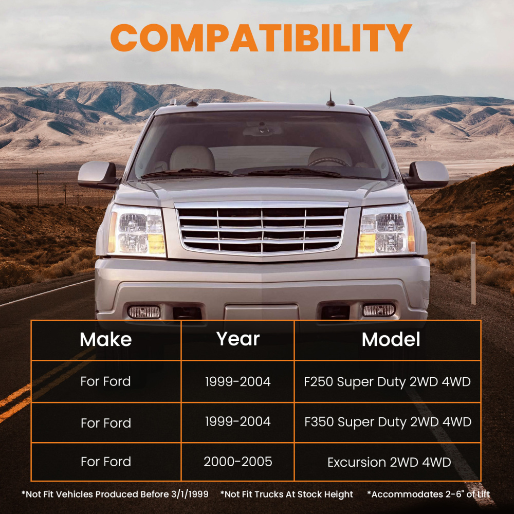 Compatible for Ford F250 compatible for Super Duty 2wd 4wd 1999-2004 Adjustable Track Bar for 2-6 inch Lift