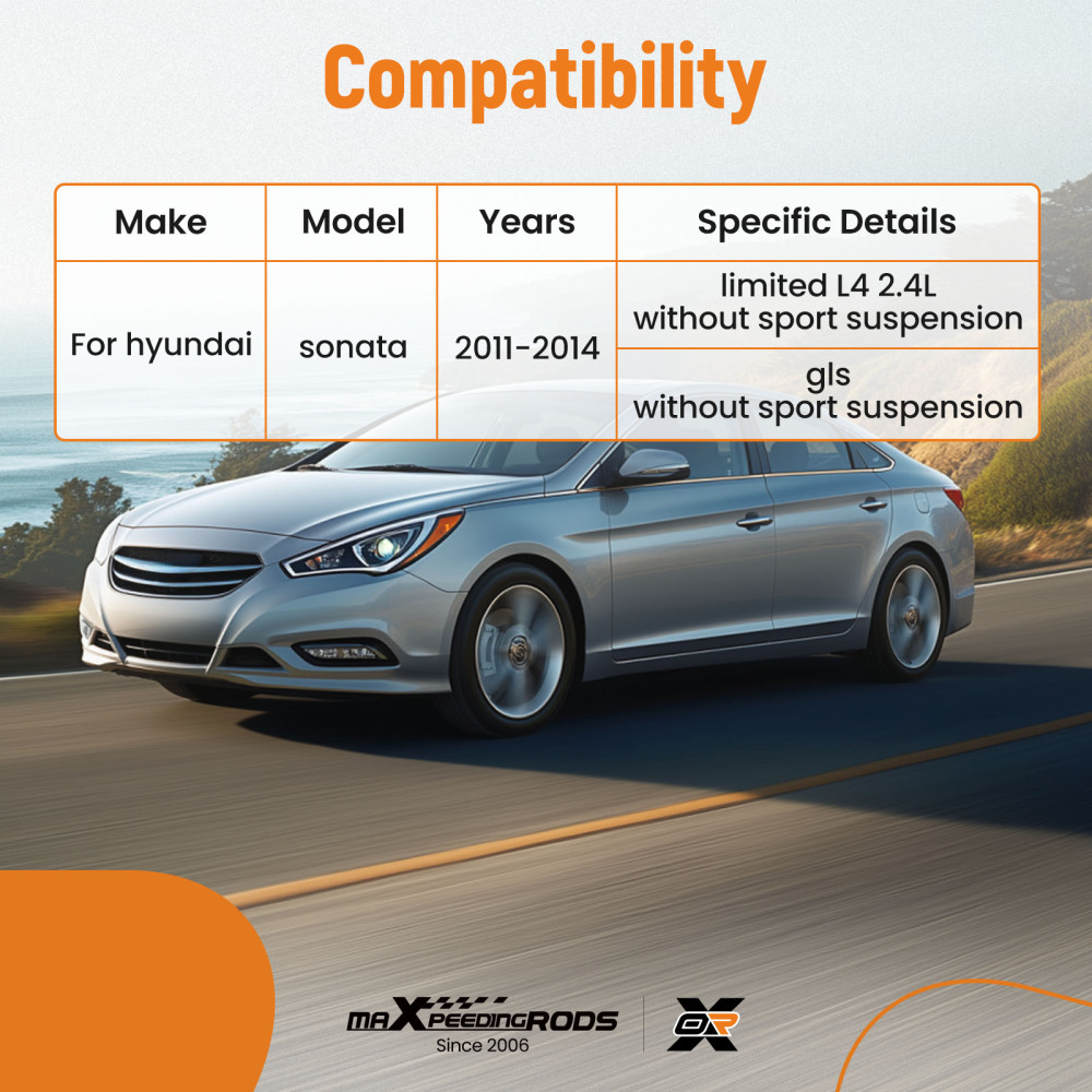 maXpeedingrods 8Pcs Front Suspension Kit for Hyundai Sonata 2011-2014 (Non Sport Suspension)