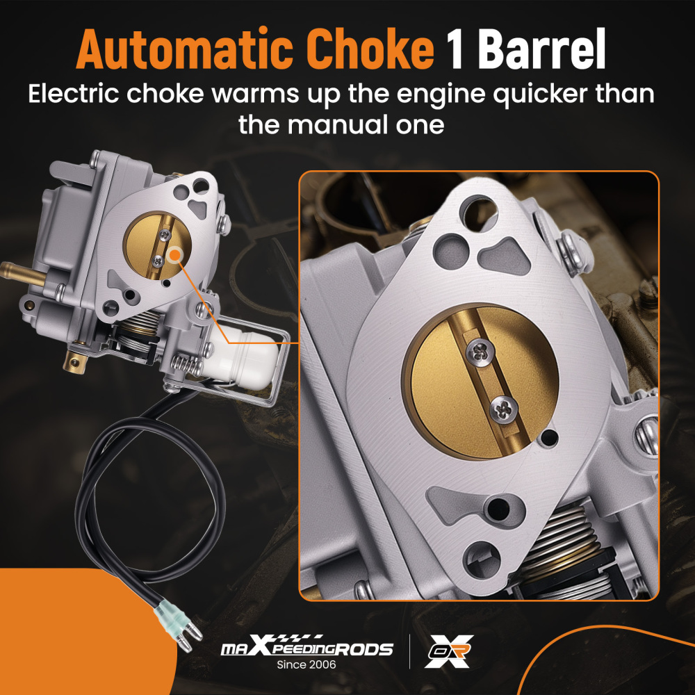 Carburetor compatible for Yamaha 4-Stroke 15 20 HP Outboard Motor 6AH-14301-00 6AH-14301-01