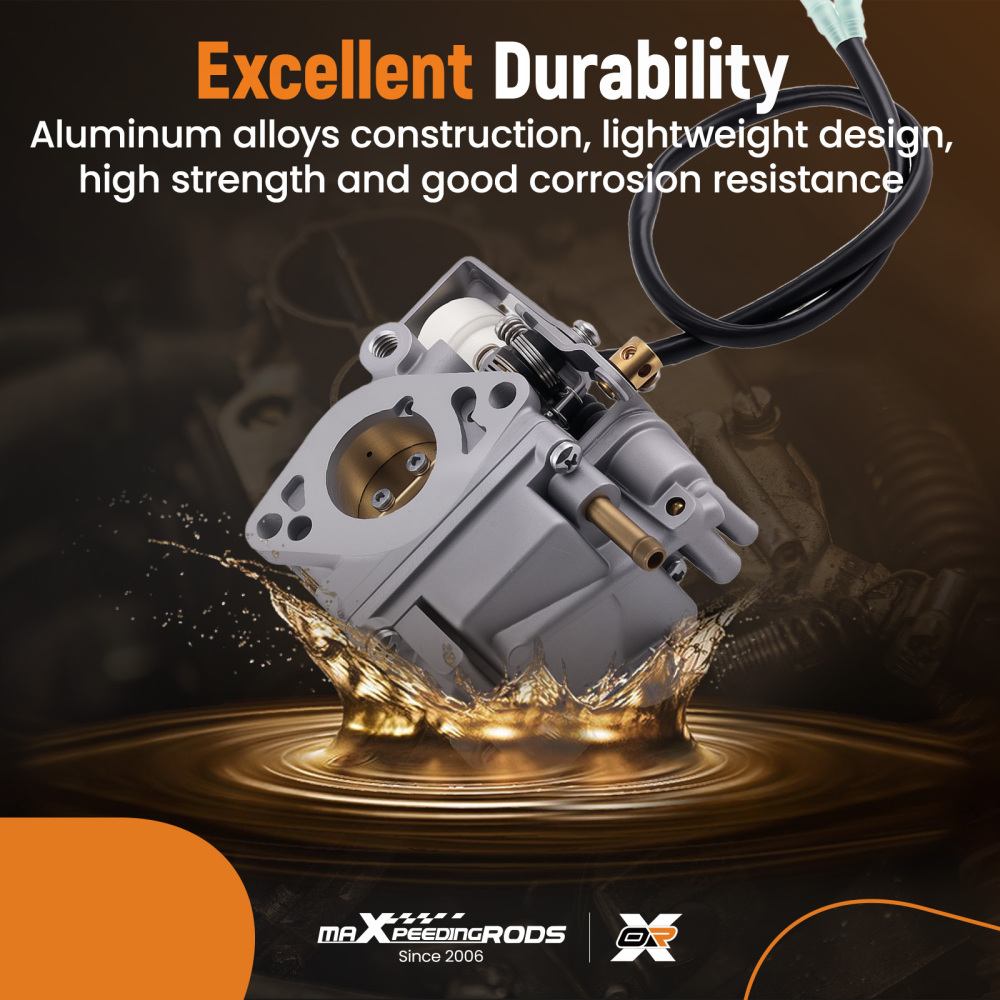 Carburetor compatible for Yamaha 4-Stroke 15 20 HP Outboard Motor 6AH-14301-00 6AH-14301-01