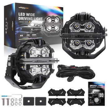 Luci di guida a LED da 5 Spot Flood Combo 178W Bianco DRL Off Road Light Pods