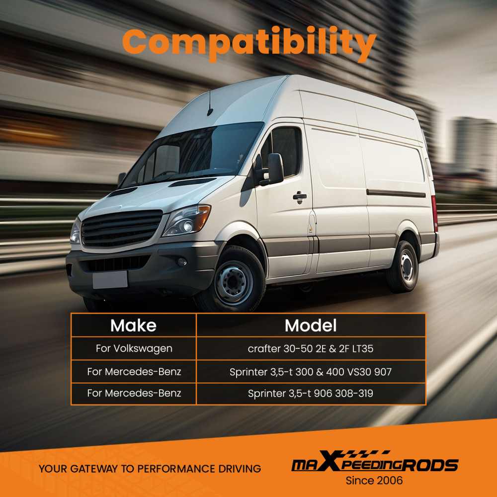 Air Suspension Kit compatible for Mercedes Sprinter 3.5-T compatible for Volkswagen Crafter 2E 2F 4000kg