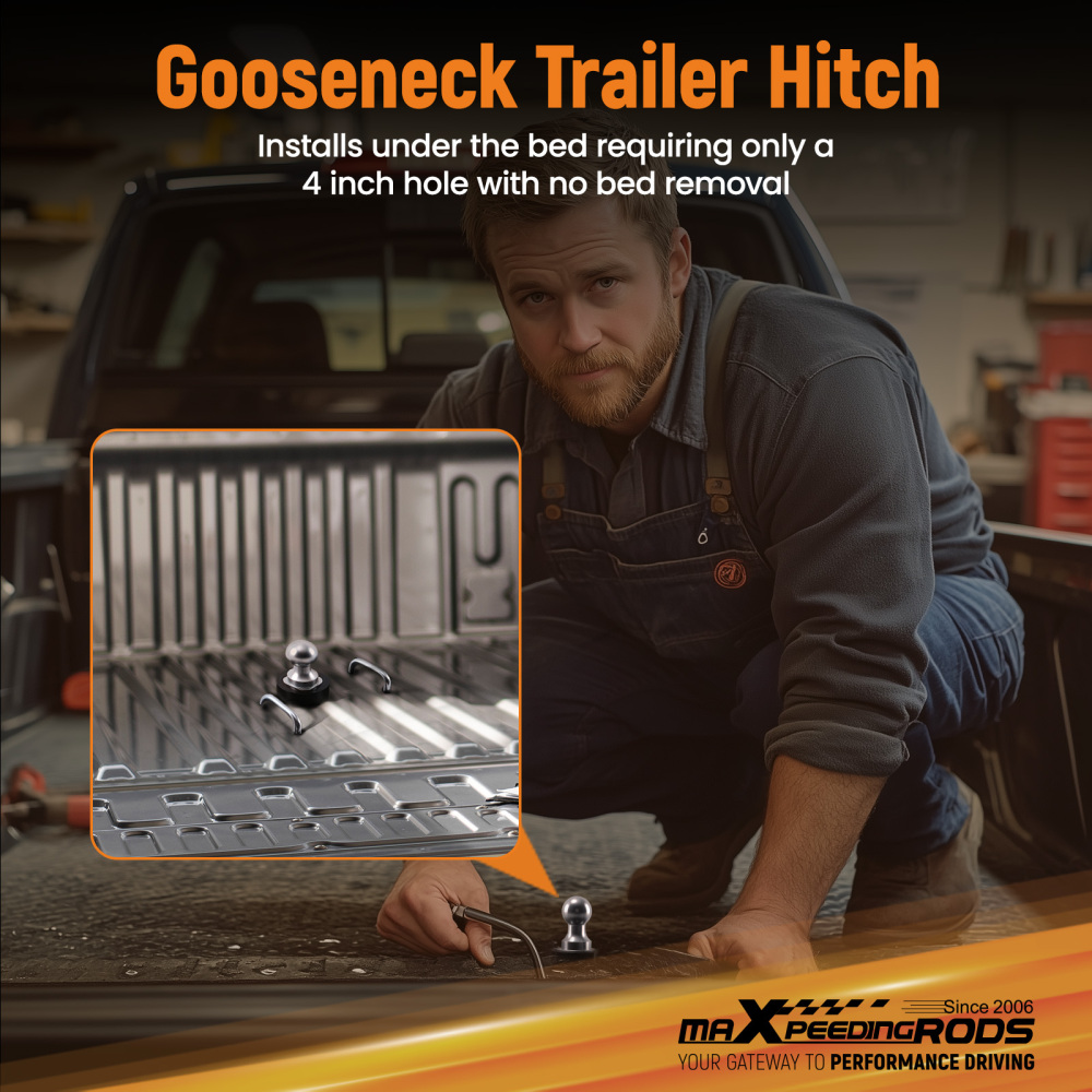 Complete Steel Hitch compatible for Chevy GMC HD 2016-2019 w/2-5/16 Ball 7500LB Tongue