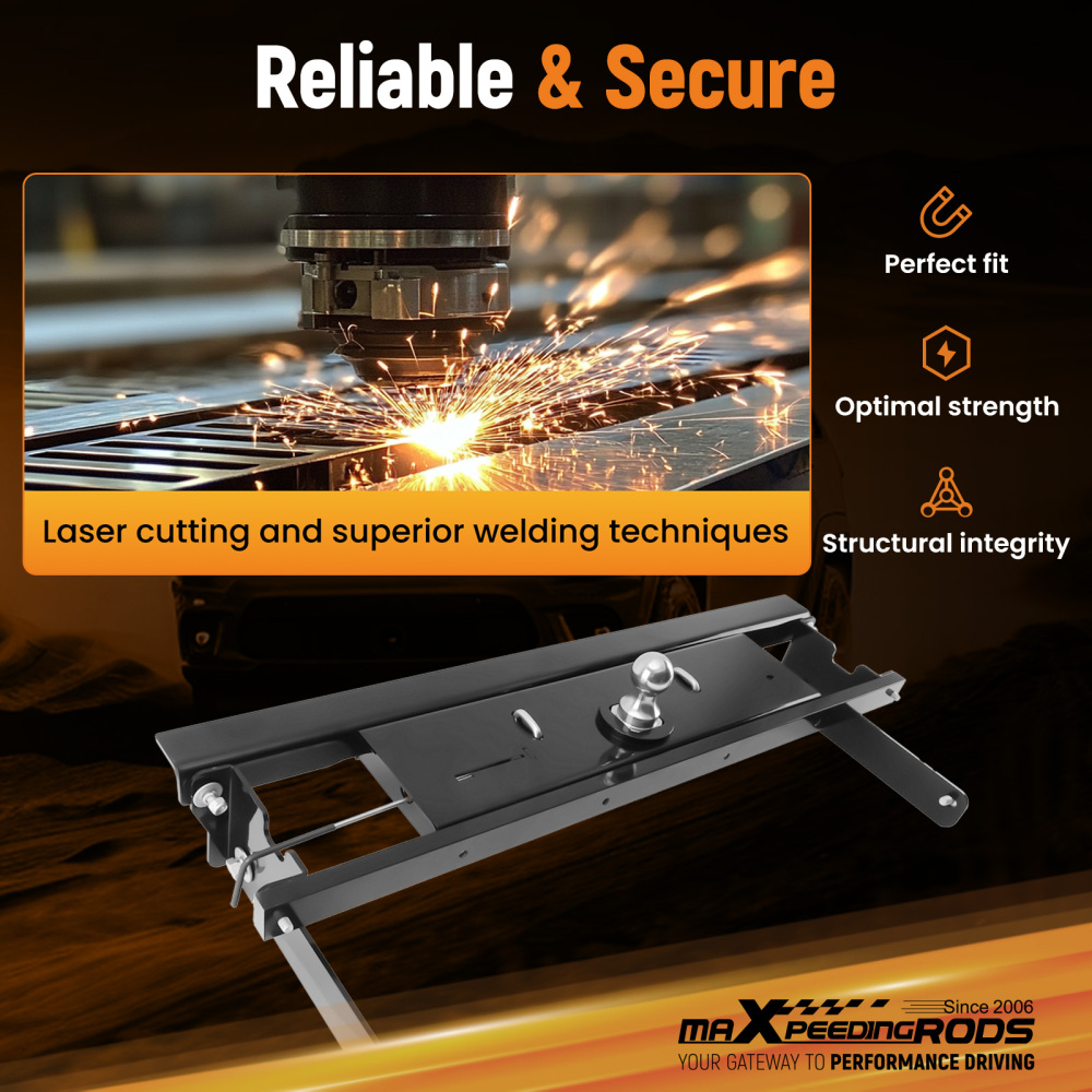 Complete Steel Hitch compatible for Chevy GMC HD 2016-2019 w/2-5/16 Ball 7500LB Tongue