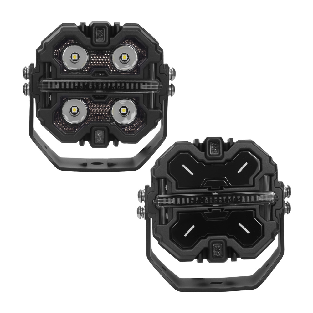 3.5 LED Work Light Bar Pods RGB DRL For Off Road 4WD ATV 270° Beam 19200LM 12V