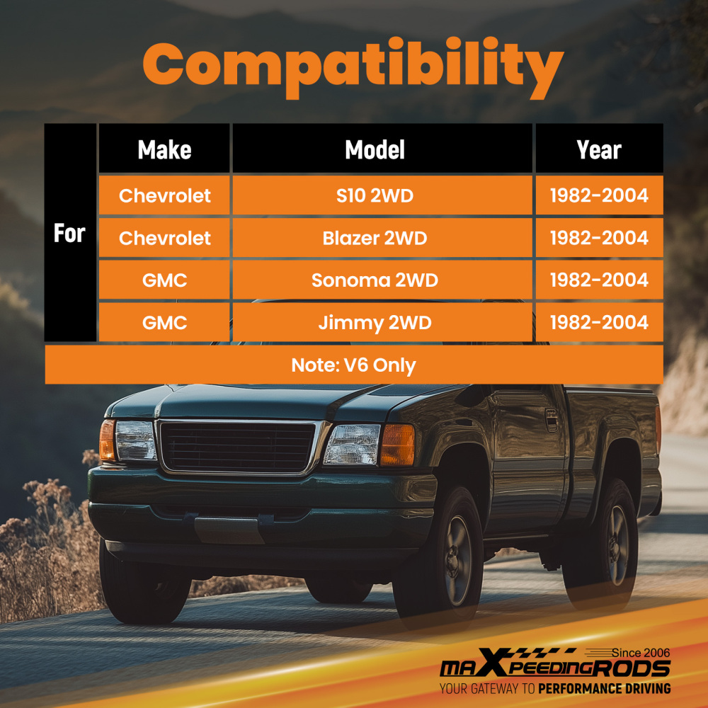 3 Front 4 Rear Drop Coil Spring Lowering Kit compatible for Chevy S10 V6 2WD 1982-2004