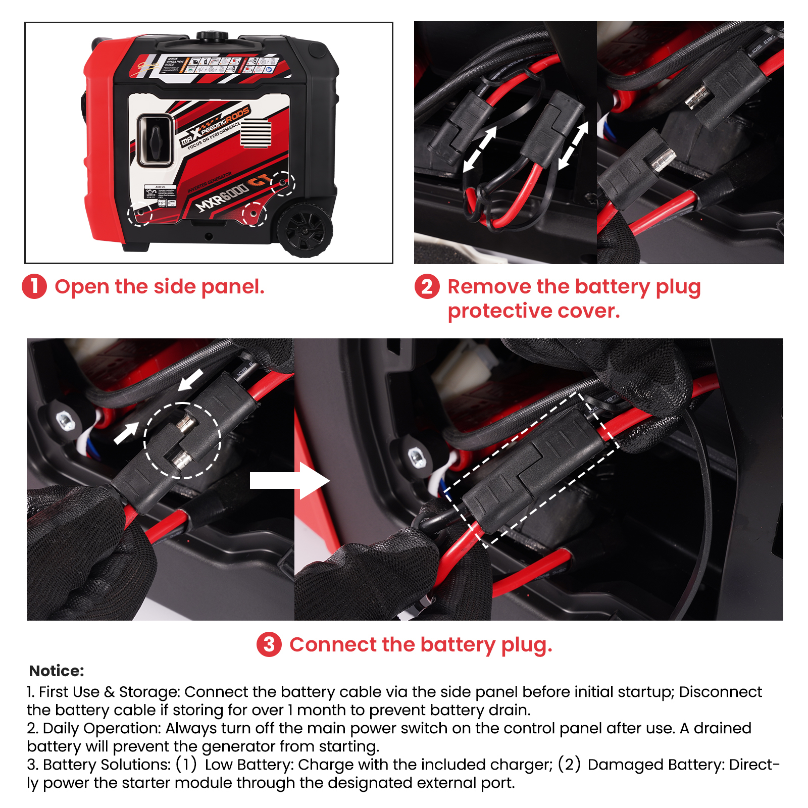 maXpeedingrods 6000 Watt Inverter Generator Portable, Bluetooth