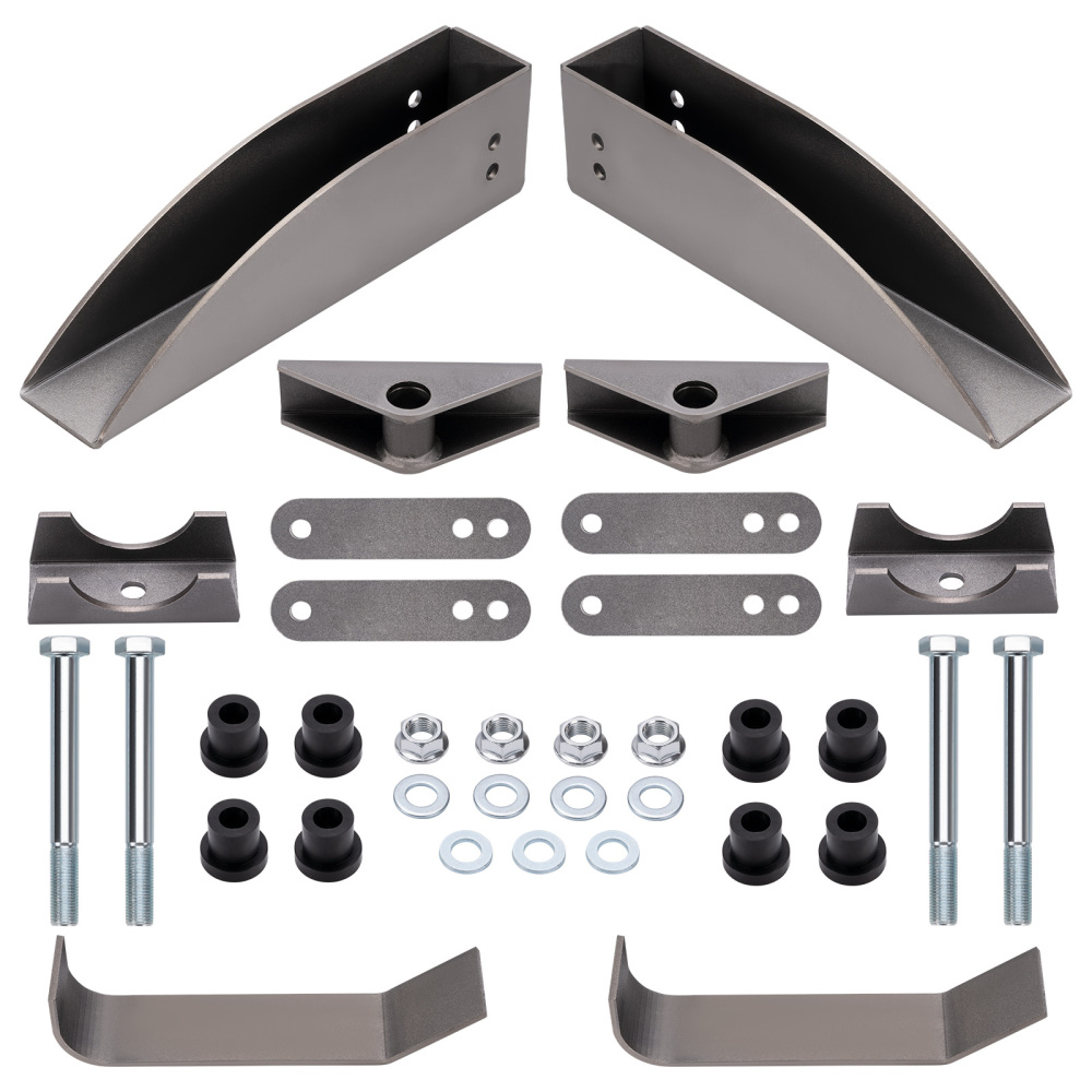 Rear Leaf Spring Relocation Pocket Set Compatible For Chevy Belair 150 210 1955 1956 1957