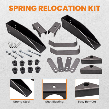 Rear Leaf Spring Relocation Pocket Set Compatible For Chevy Belair 150 210 1955 1956 1957