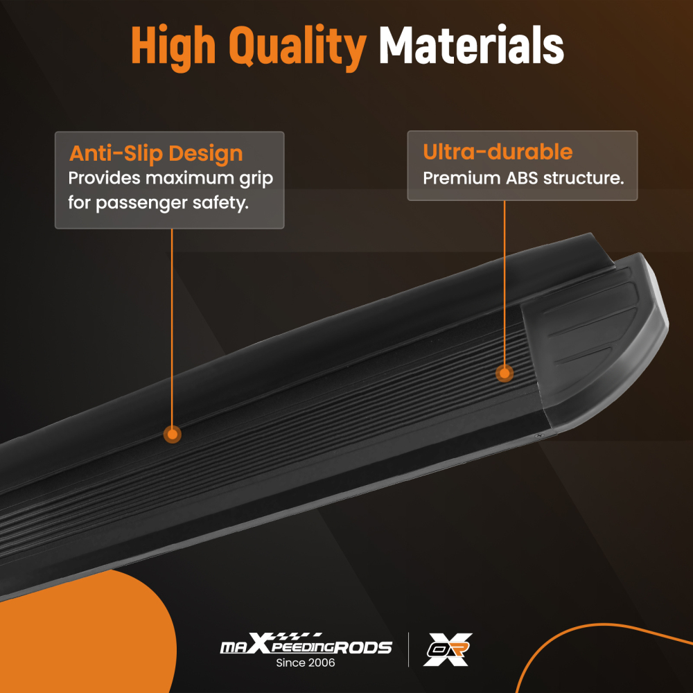 Aluminum Running Board Side Steps compatible for Honda Pilot 2023-2025 Black Non-Slip