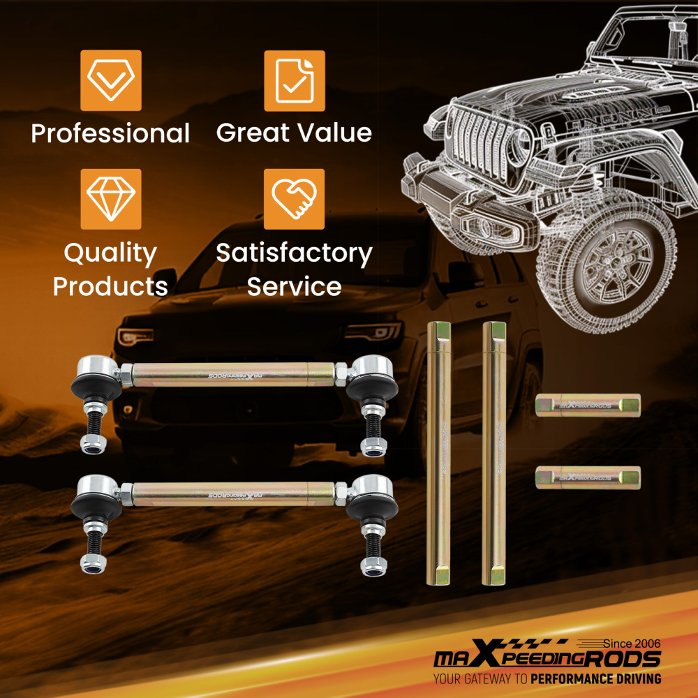 Heavy Duty Front Adjustable Sway Bar End Links Compatible For BMW 3 Series E90/E91/E92/E93	