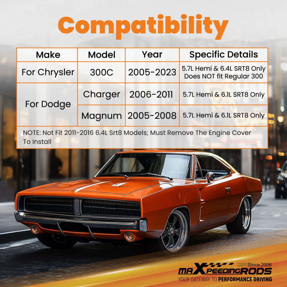 Front Upper Strut Tower Dual Bar Brace compatible for Dodge Charger compatible for SRT-8 2006-2010 suspension arms