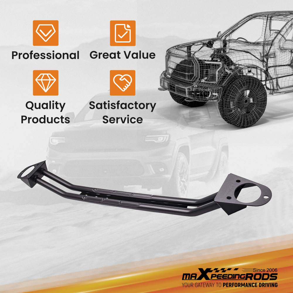 Front Upper Strut Tower Dual Bar Brace compatible for Dodge Charger compatible for SRT-8 2006-2010 suspension arms