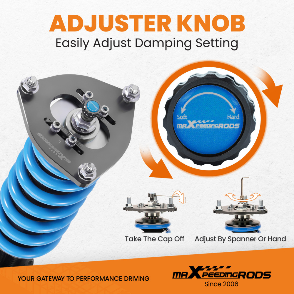 Maxpeedingrods 24 Click Coilover Shock+Spring Compatible for Toyota RAV4 2006-2012