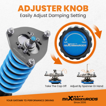 Maxpeedingrods 24 Click Coilover Shock+Spring Compatible for Toyota RAV4 2006-2012