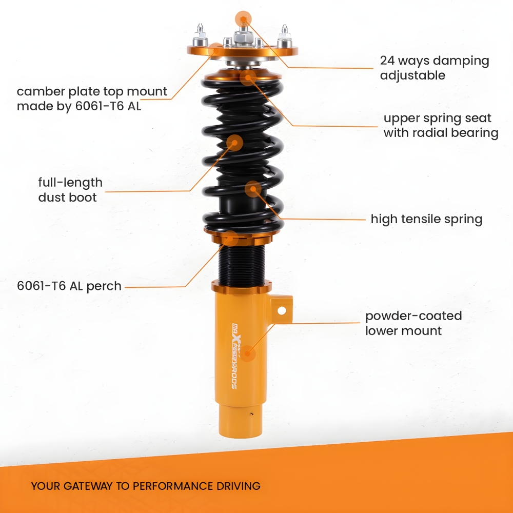 KIT Assetto Regolabile a Ghiera Ammortizzatore compatibile per BMW E82 2008-2013 123d 135i