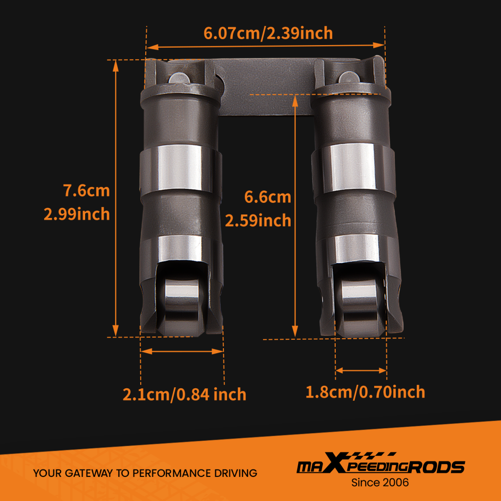 Hydraulic Roller Lifters 16pcs Compatible for Chevy SBC compatible for V8 350 265-400 283 327 302