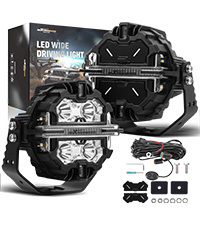 5 178W LED Driving Lights Spot Beam DRL compatible for White Amber Pod Lights IP68 270° 6000K