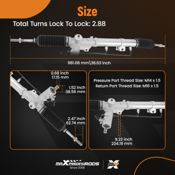 Power Steering Rack + Pinion Assembly Compatible for BMW E36 318i 320i 323i 325i 328i M3 Z3