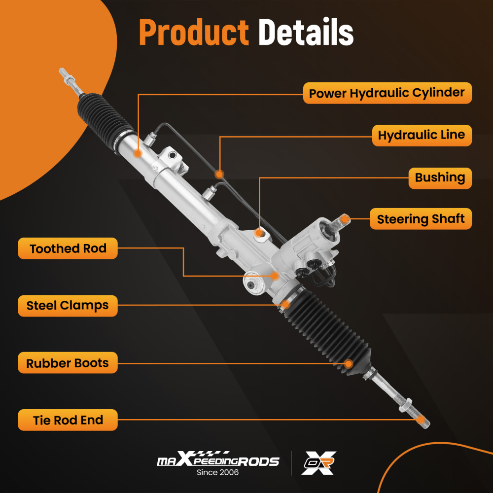 Power Steering Rack + Pinion Assembly Compatible for BMW E36 318i 320i 323i 325i 328i M3 Z3