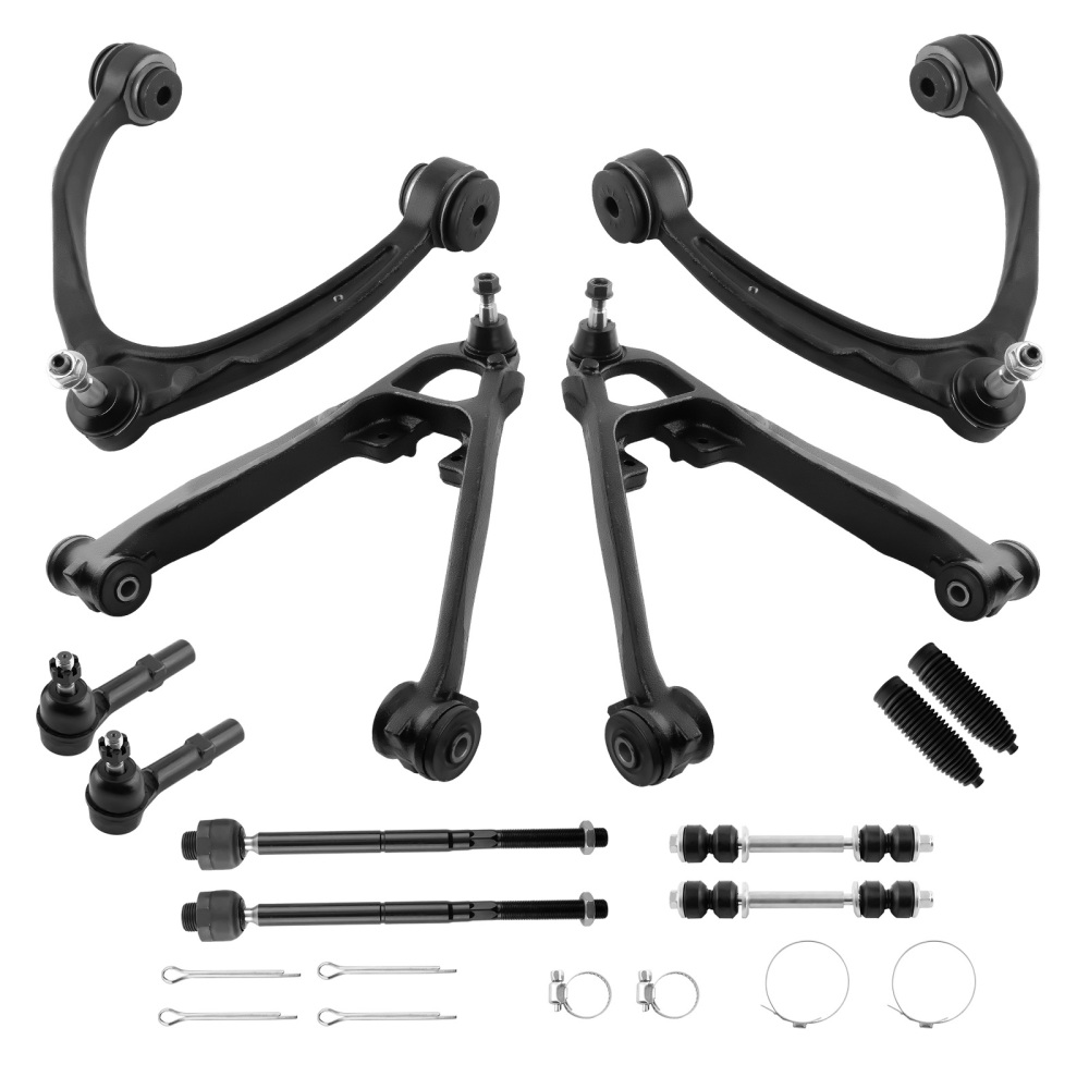 12 Pcs Front Upper amp; Lower Control Arm compatible for Chevy Silverado compatible for GMC Sierra 1500 compatible for Yukon