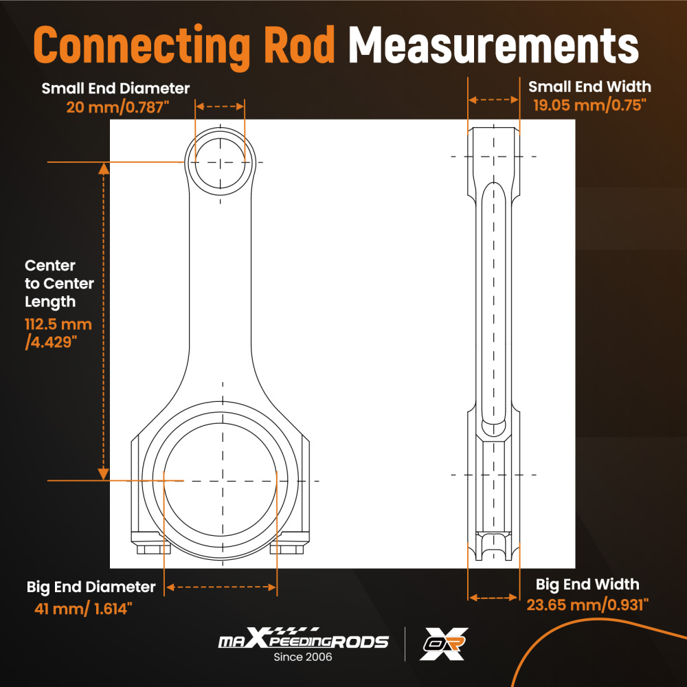 Connecting Rods+ARP Bolts compatible for Kawasaki ZZR 1400 / ZX-14R Model 2006-2011 112.5mm